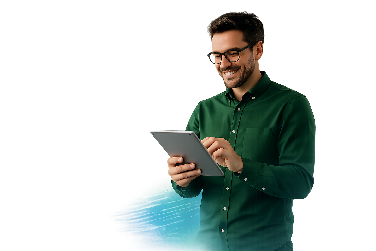 Gestor usando SttefPay com tablet
